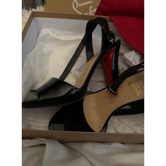 Christian Louboutin Havana forties 100 Patent Heels Black size 37.5 - Picture 6 of 12